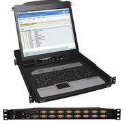 Tripp Lite by Eaton NetDirector 16-Port 1U Rack-Mount Console IP KVM Switch with 19 in. LCD