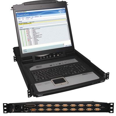 Tripp Lite by Eaton NetDirector 16-Port 1U Rack-Mount Console IP KVM Switch with 19 in. LCD