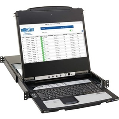 Eaton Tripp Lite Series NetDirector 16-Port DisplayPort KVM Switch Console with 17 in. LCD, Dual Rail, 1U Rack-Mount, TAA