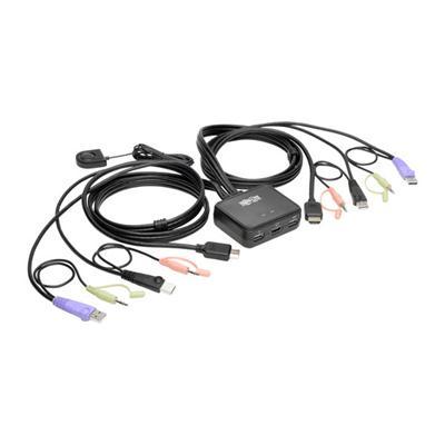 Eaton Tripp Lite Series 2-Port USB/HD Cable KVM Switch with Audio/Video, Cables and USB Peripheral Sharing