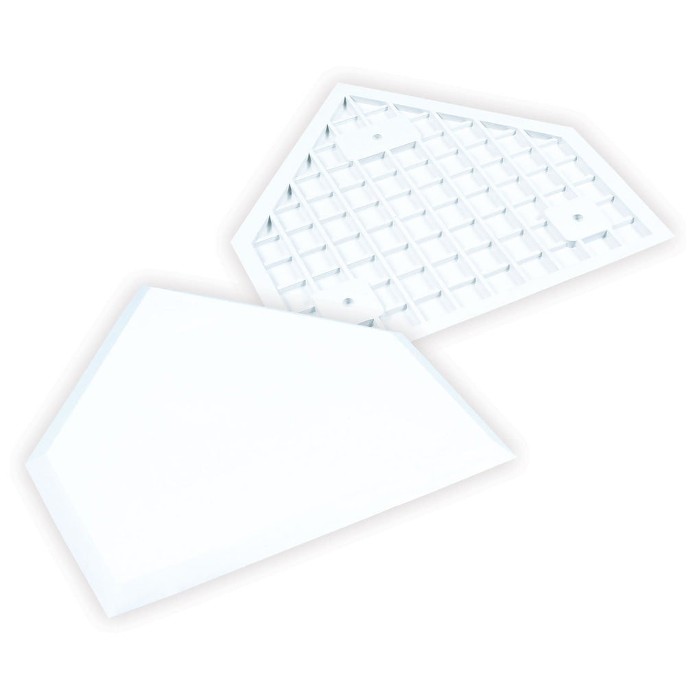 White Home Plate without Spikes, with Retail Box