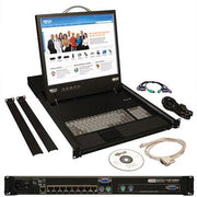 Tripp Lite by Eaton NetCommander 8-Port Cat5 1U Rack-Mount Console KVM Switch with 19-in. LCD