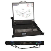 Tripp Lite by Eaton NetCommander 16-Port Cat5 KVM over IP Switch - 19 in. LCD 1 Remote + 1 Local User 1U Rack-Mount