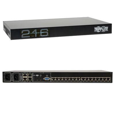 Tripp Lite by Eaton NetCommander 16-Port Cat5 KVM over IP Switch - 2 Remote + 1 Local User 1U Rack-Mount