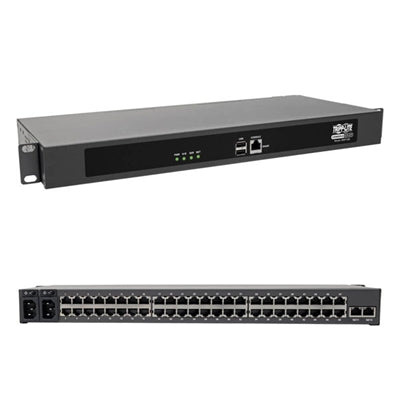 Tripp Lite by Eaton 48-Port Console Server USB Ports (2) - Dual GbE NIC 4 Gb Flash Desktop/1U Rack TAA