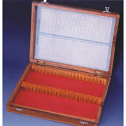 Microscope 50 Slides Wooden Box