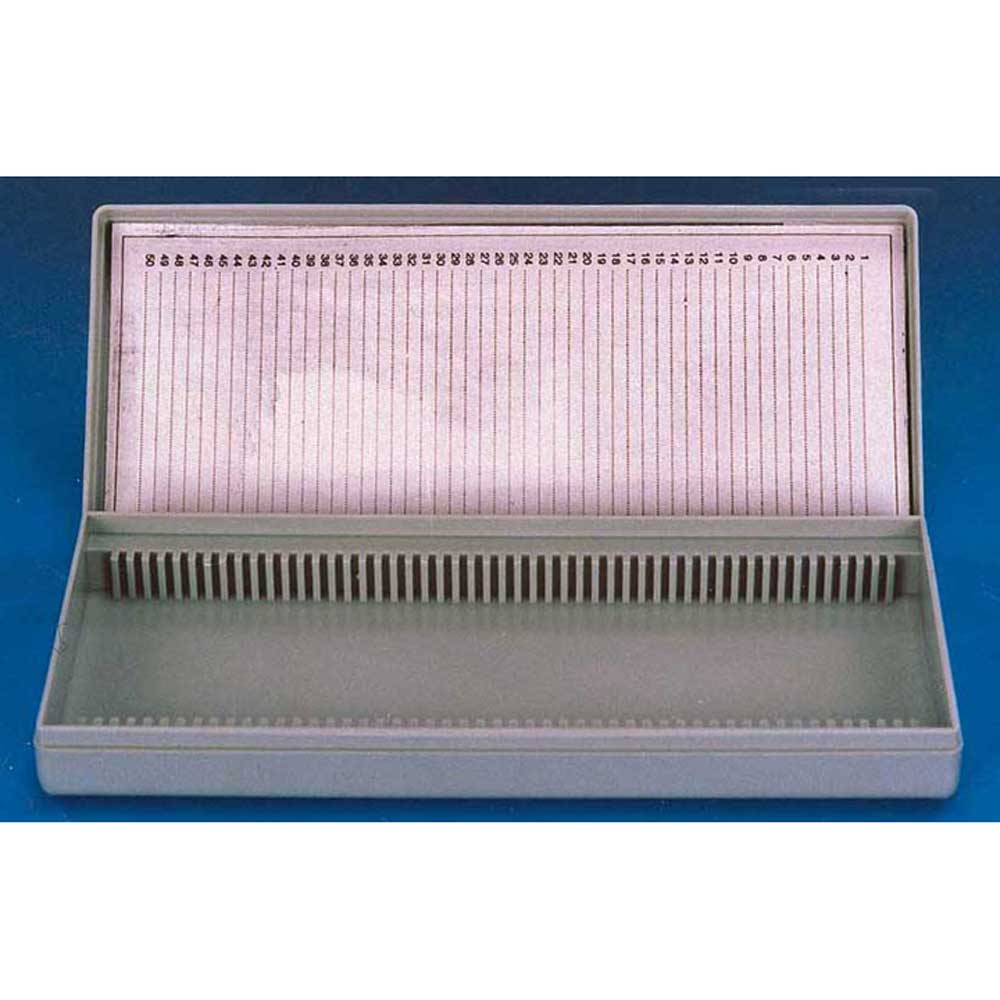 Microscope 50 Slides Plastic Box
