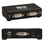 Tripp Lite by Eaton 2-Port DVI Splitter with Audio and Signal Booster Single-Link 1920x1200 at 60Hz/1080p (DVI F/2xF) TAA