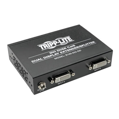 Tripp Lite by Eaton 2-Port DVI over Cat5/6 Splitter/Extender Box-Style Transmitter for Video Dual-Display DVI-D 200 ft. (60 m) TAA
