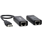 Tripp Lite by Eaton 1-Port USB over Cat5/Cat6 Extender Kit with Power over Cable - USB 2.0 Up to 164.04 ft. (50M) Black