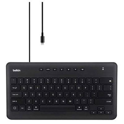 Belkin - Wired Keyboard for iPad with Lightning Connector - Black