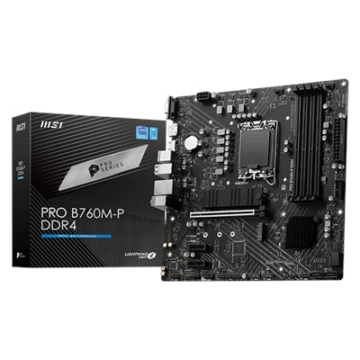 MSI Pro PRO B760M-P DDR4 Gaming Desktop Motherboard - Intel B760 Chipset - Socket LGA-1700 - Mini ATX
