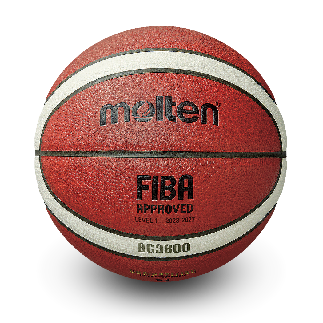 Competition Basketball G3800 Series, FIBA Approved,12 Panel 2-Tone Design, I/O Synthetic Cover, Intermediate Size 7