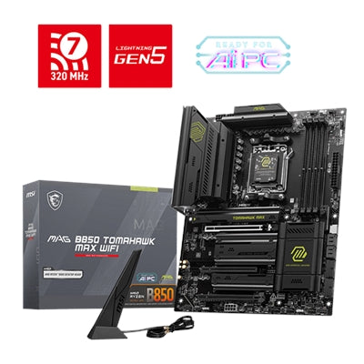 MSI MAG B850 TOMAHAWK MAX WIFI Gaming Desktop Motherboard - AMD B850 Chipset - Socket AM5 - ATX