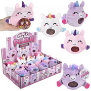 3" UNICORN SQUEEZY BEAD PLUSH BALL