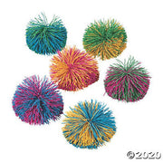 Pom Pom Balls, Assorted, 3", Dozen,Pack of 12