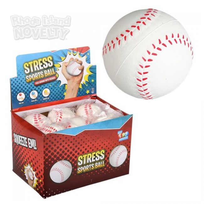 2.5" BASEBALL STRESS BALL,Pack of 12