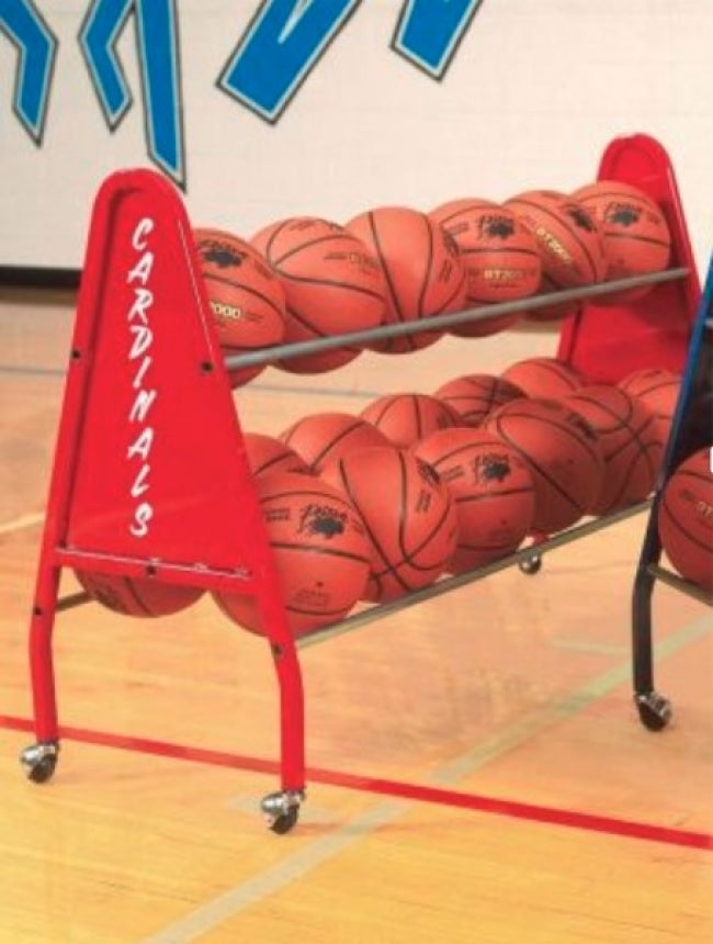 12 Ball Heavy Duty Ball Cart, Scarlet Red