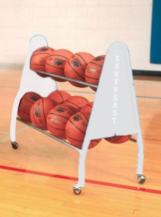 12 Ball Heavy Duty Ball Cart, White