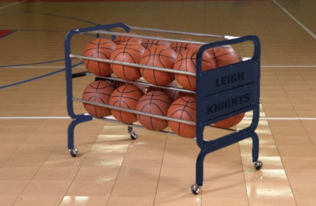 16 Ball Heavy-duty Lockable Ball Cart, Navy