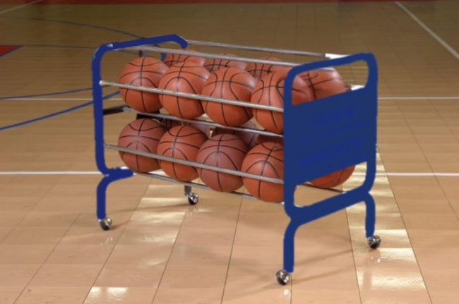 16 Ball Heavy-duty Lockable Ball Cart, Royal Blue