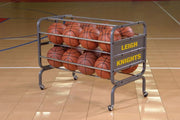 16 Ball Heavy-duty Lockable Ball Cart, Silver