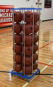 16 Ball SpaceSaver Lockable Vertical Ball Cart - Royal