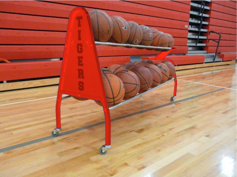 SharpShooter™ Ball Cart, 19 Ball Capacity - Scarlet