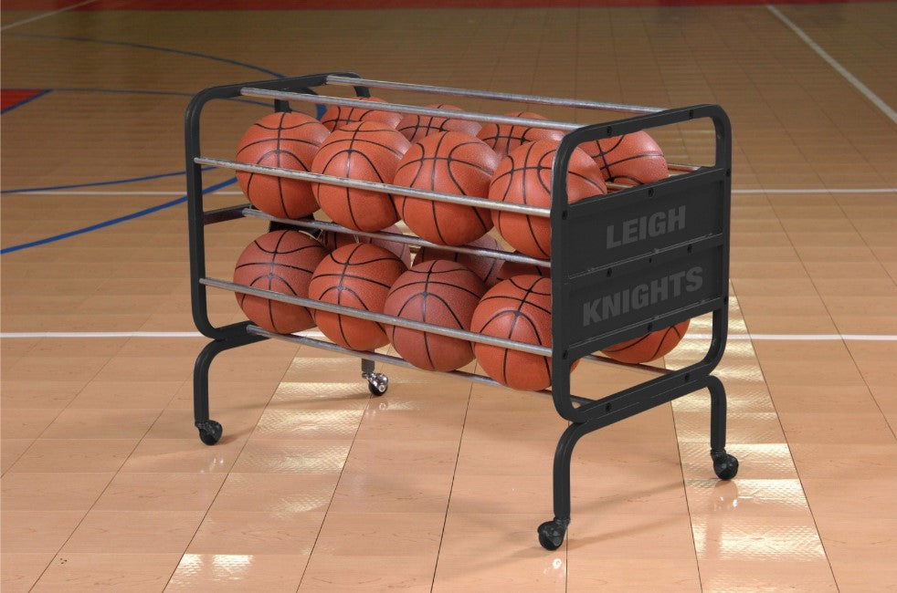 24 Ball Lockable Ball Cart, Black