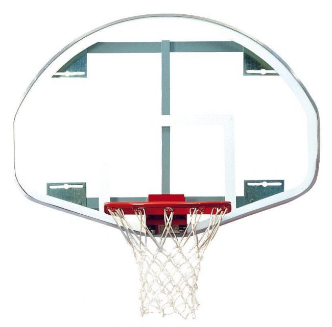 39" X 54" Extended Life Competition Fan-shaped Glass Backboard