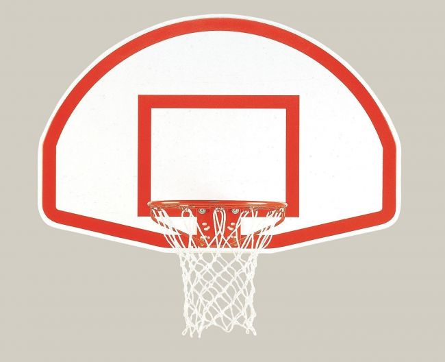 35.5" X 54" Lifeguard White Alum Playground Backboard W/border And Shooters Square
