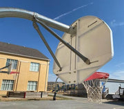 39" X 54" Dura Steel Fan-shaped  Backboard - Retro Fit Kit For 4 1/2" Diameter Poles