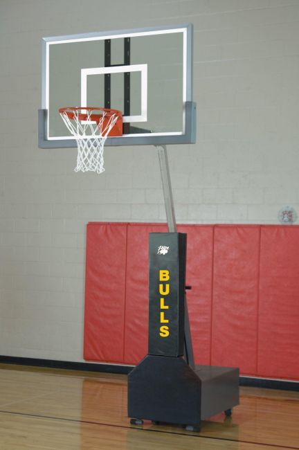 Club Court Super Glass Portable Adjustable Basketball System