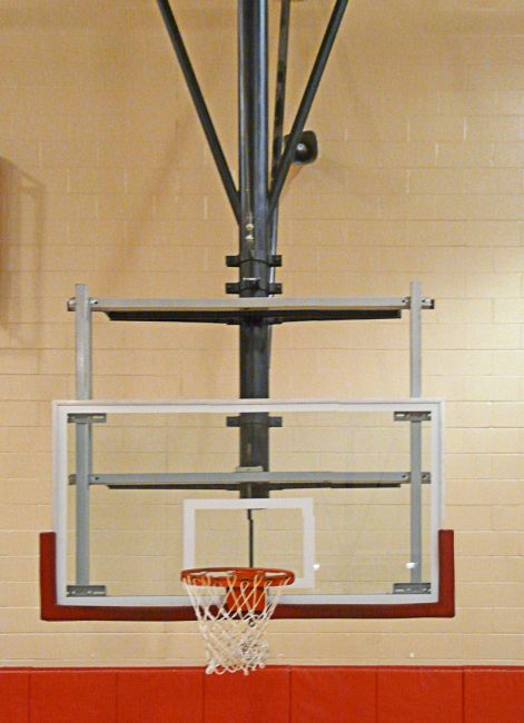 In-stock Short Gymnasium Rectangular Backboard Height Adjustment System