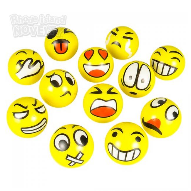 3" EMOTICON STRESS BALL,Pack of 12