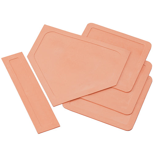 Baseball Base Set -  Rubber Throw Down Style (Complete Infield) (Indoor/Outdoor) (Set of 5)