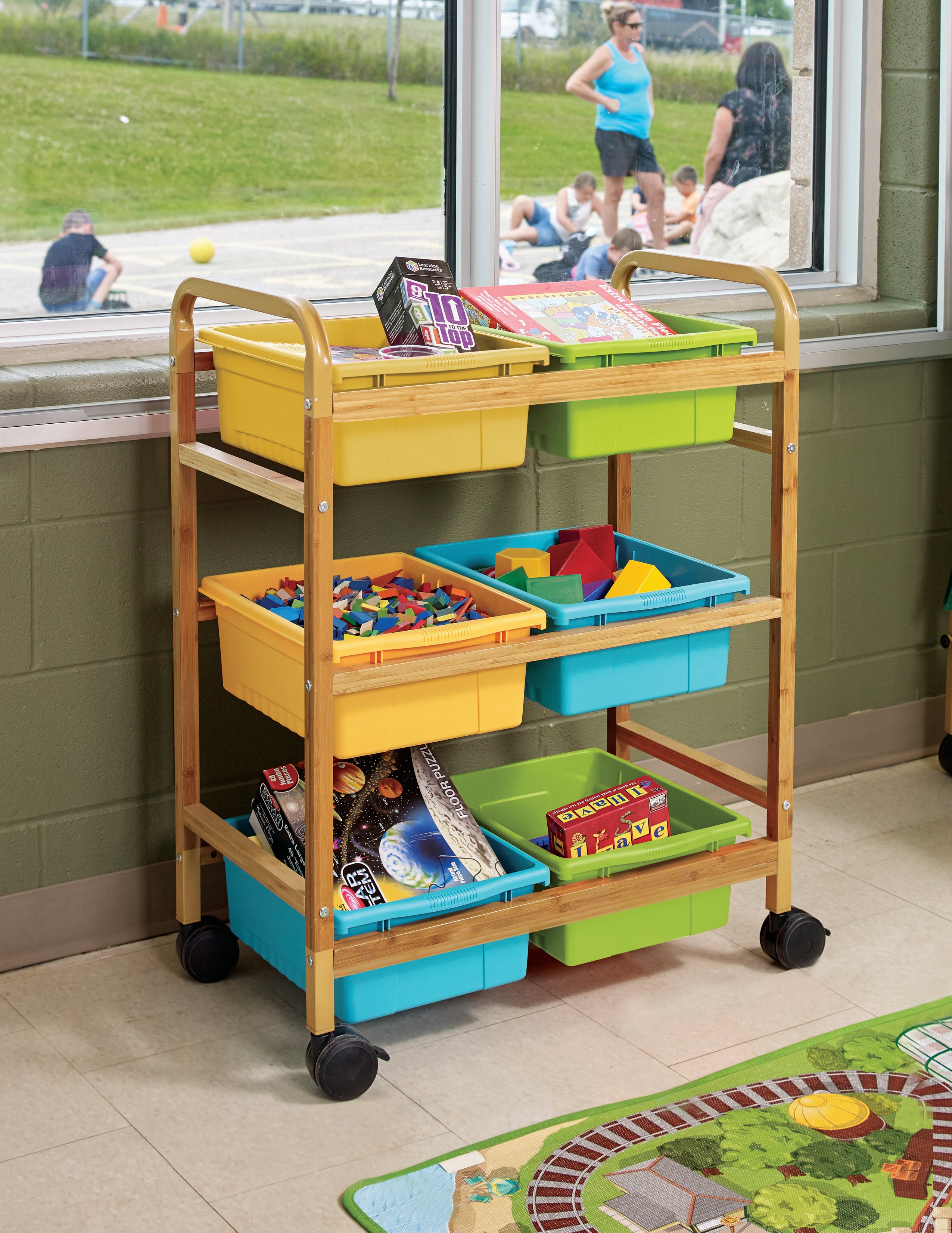 Sml Book Browsr Cart W/Cool Clr Tub