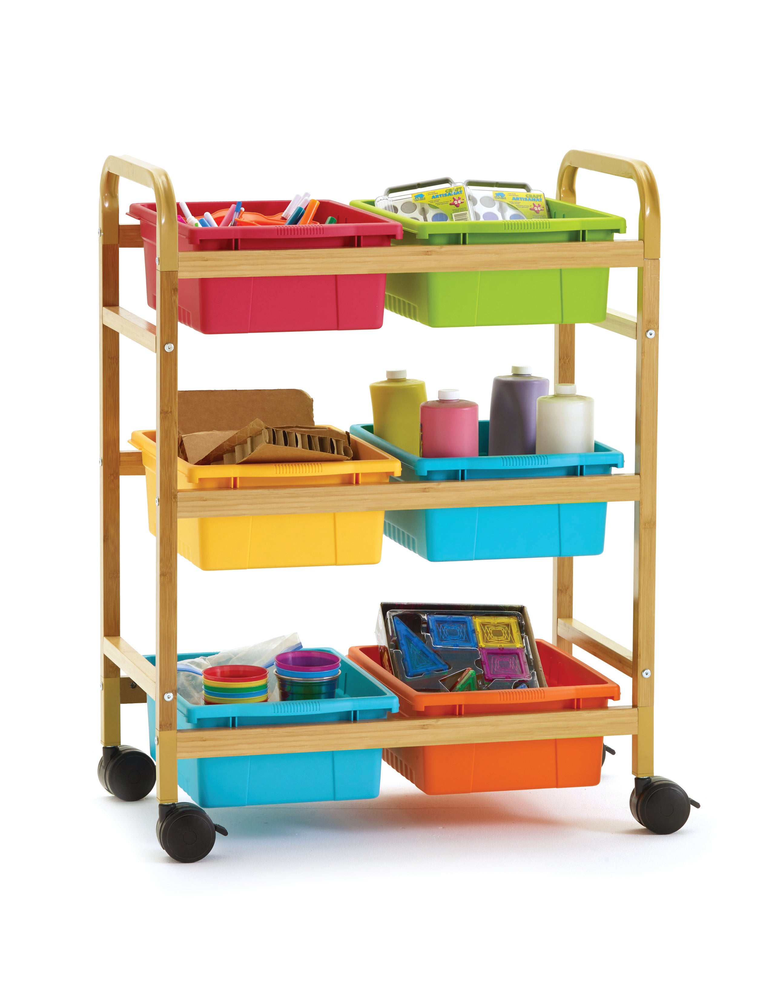 Sml Book Browsr Cart W/Vibrant Tub