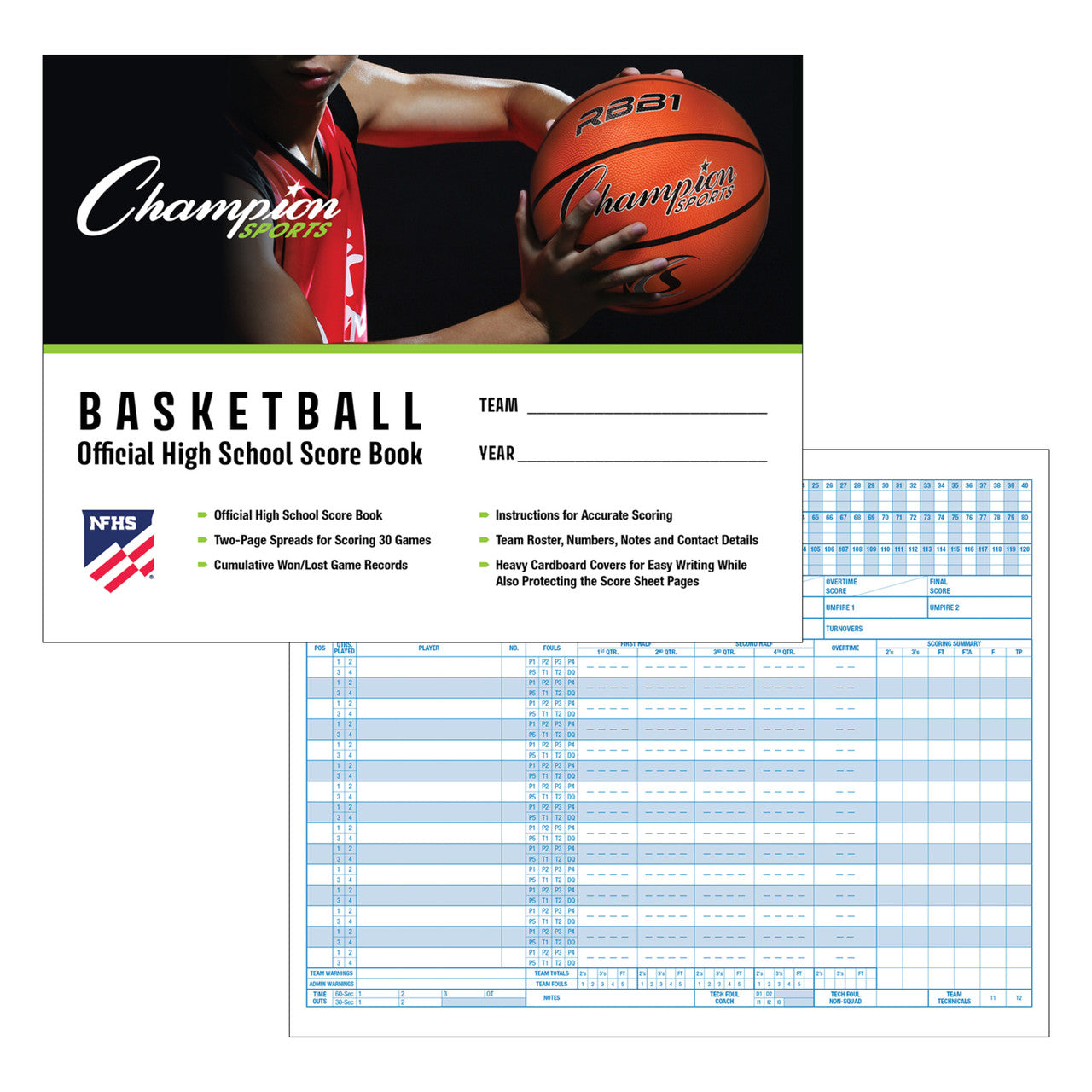 NFHS Approved Basketball Scorebook