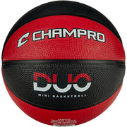 B3 DUO Mini Rubber Basketball - Black Scarlet