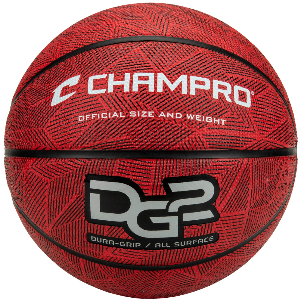 Dura-Grip 230 Rubber Basketball - Scarlet White Royal, Regulation
