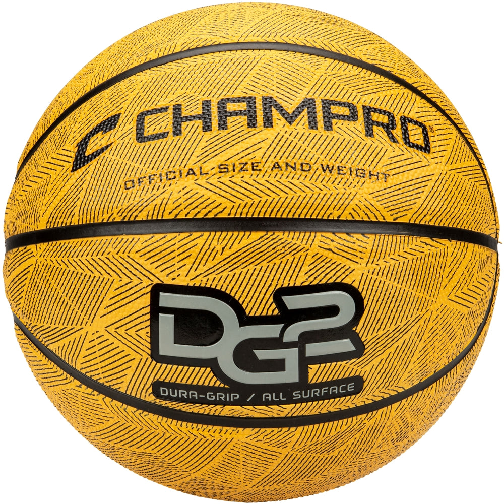 Dura-Grip 230 Rubber Basketball - Gold, Womens - 28.5