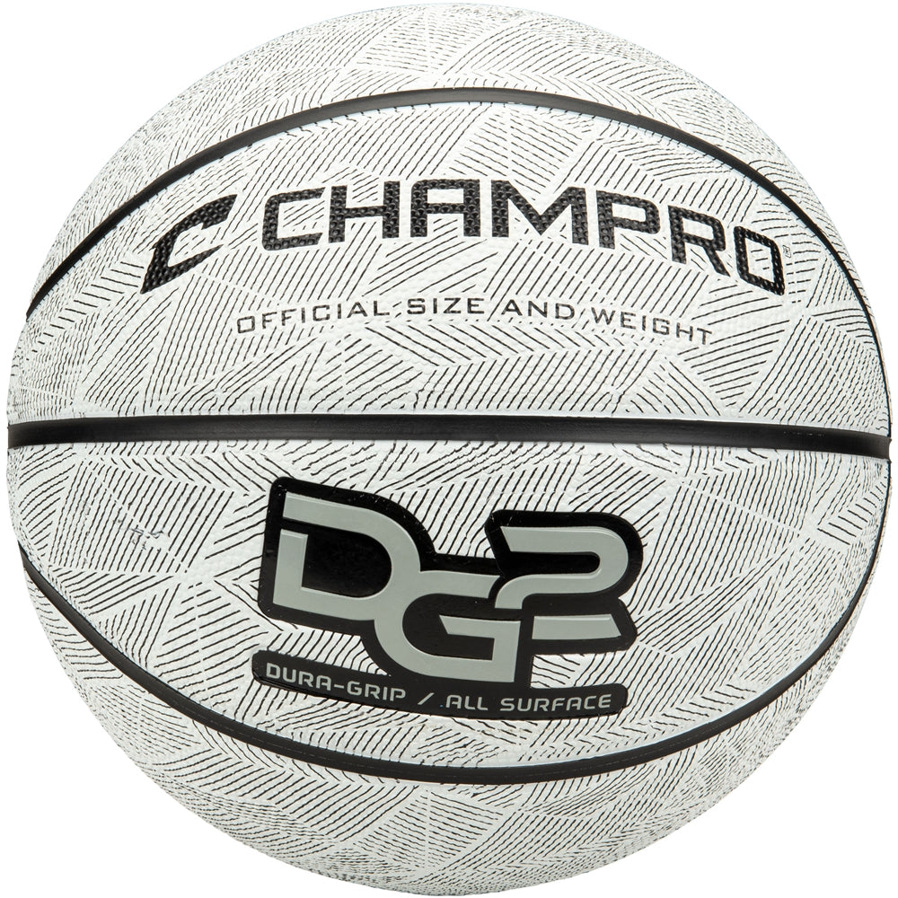 Dura-Grip 230 Rubber Basketball - White, Womens - 28.5