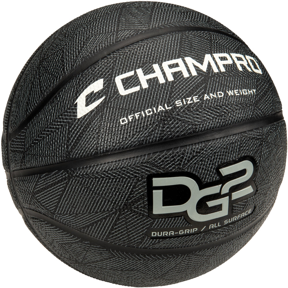 Dura-Grip 230 Rubber Basketball - Black, Regulation