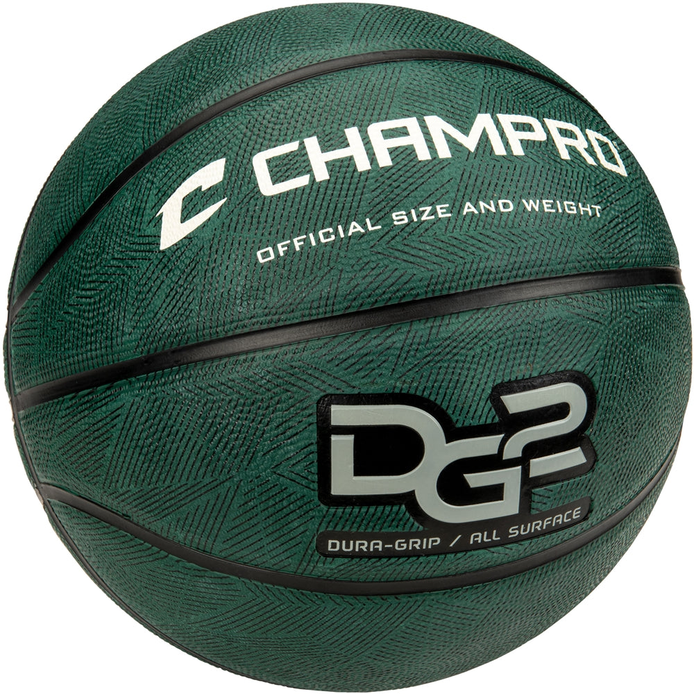 Dura-Grip 230 Rubber Basketball - Forest Green, Regulation