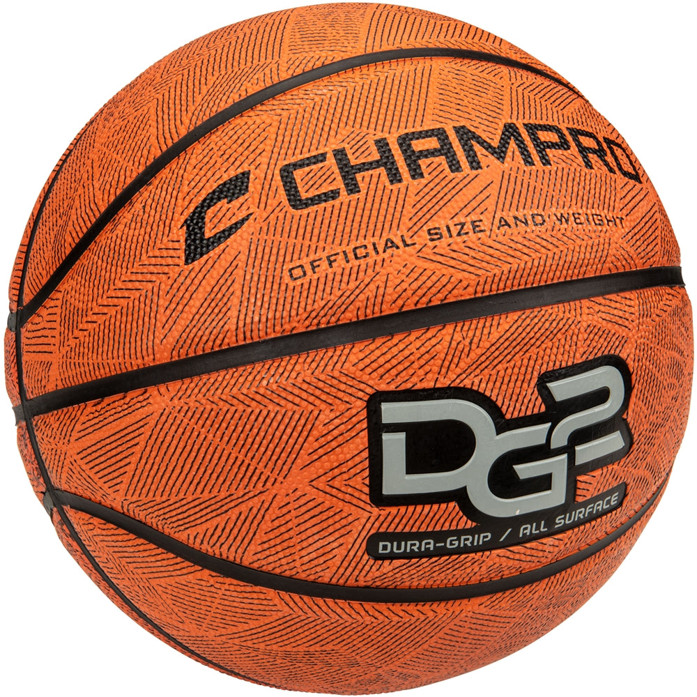 Dura-Grip 230 Rubber Basketball - Orange, Regulation