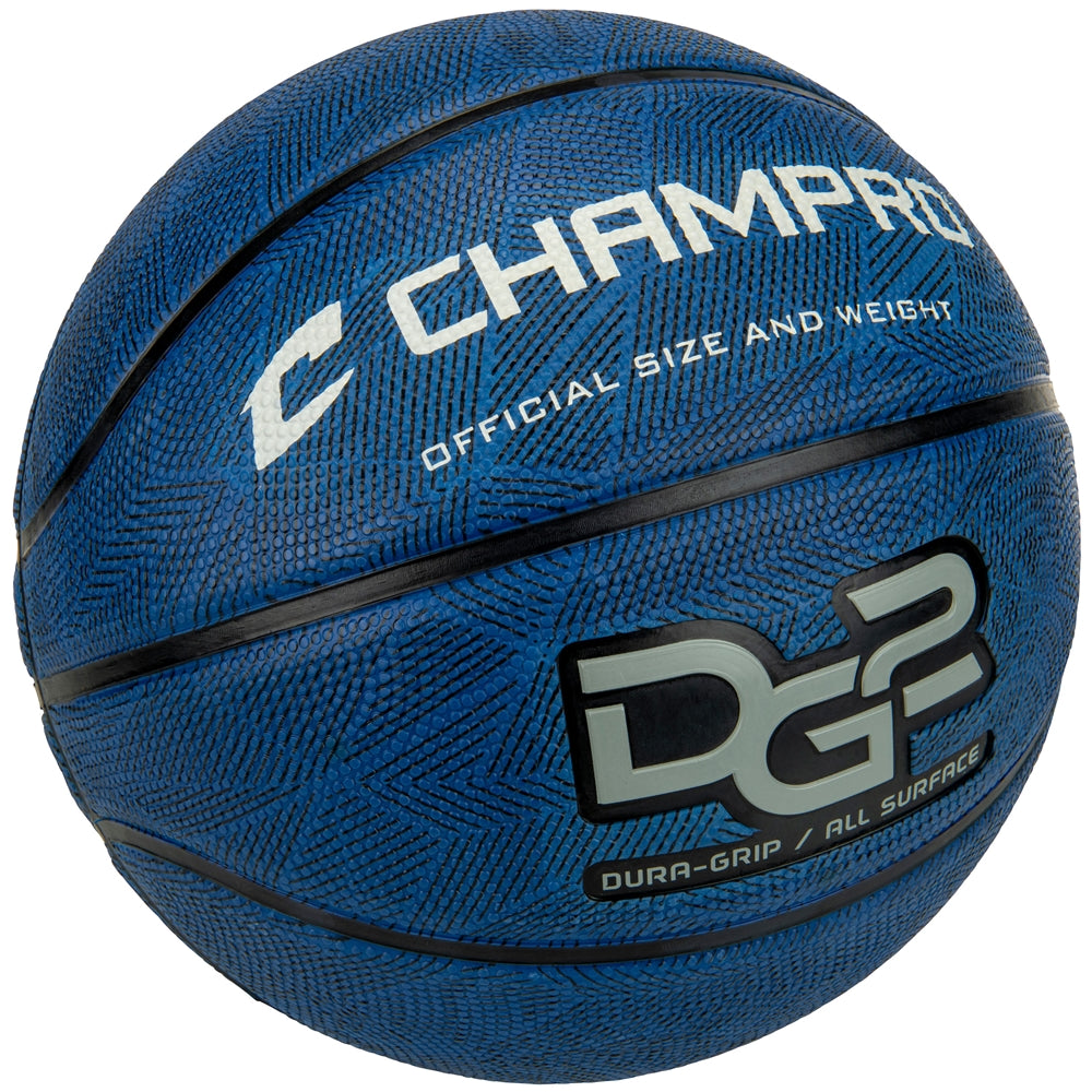 Dura-Grip 230 Rubber Basketball - Royal, Womens - 28.5