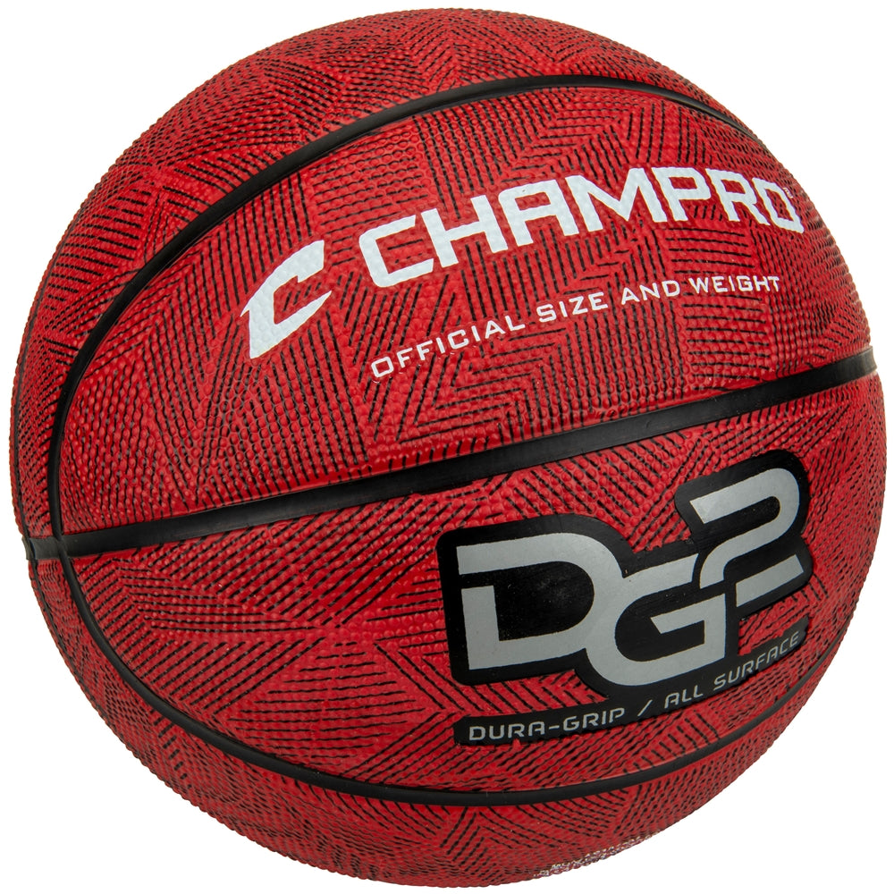 Dura-Grip 230 Rubber Basketball - Scarlet, Womens - 28.5