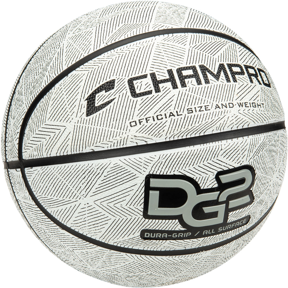 Dura-Grip 230 Rubber Basketball - White, Womens - 28.5