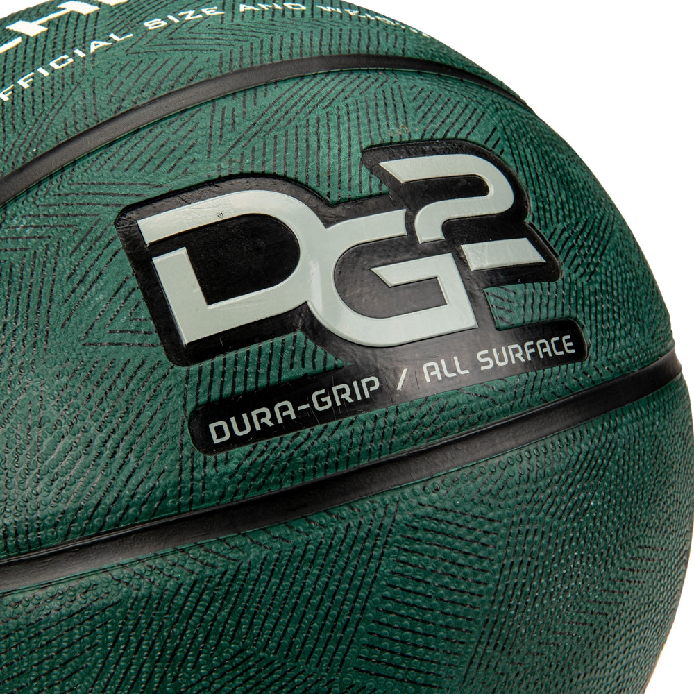 Dura-Grip 230 Rubber Basketball - Forest Green, Womens - 28.5